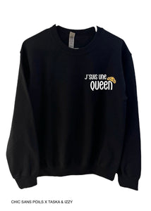 Crew neck noir HUMAIN - J'suis une QUEEN