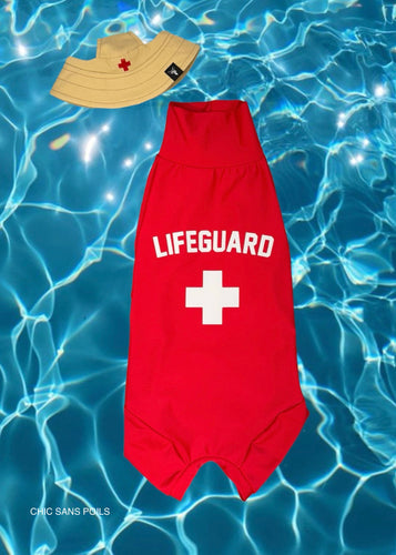 Protection UV FPS50+ One piece - Lifeguard rouge 🌊