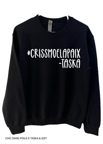 Crew neck noir HUMAIN - #CRISSMOÉLAPAIX