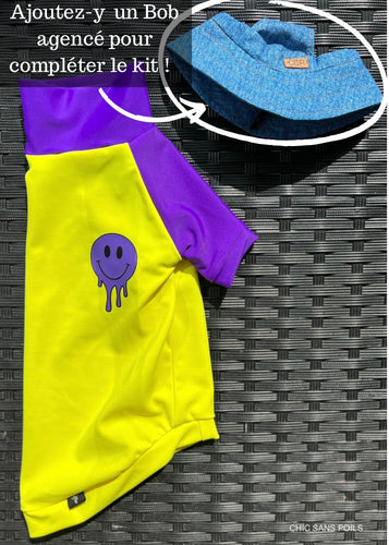 UV Protection SPF 50+ - Retro Neon Yellow & Purple