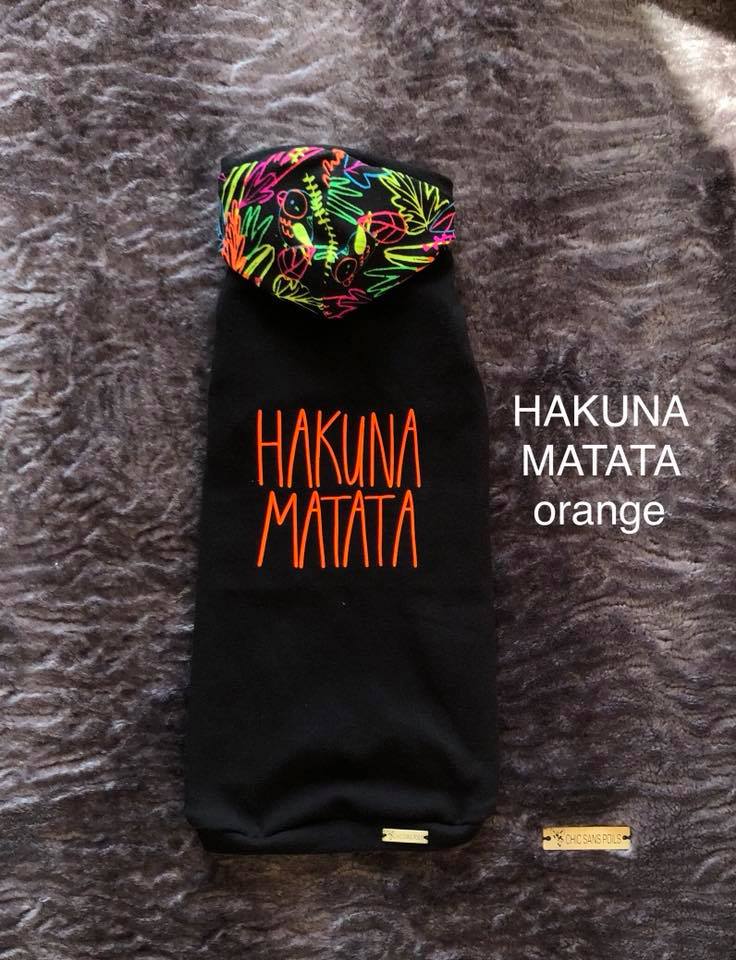 Camisole capuche PRÊT À PARTIR - Hakuna Matata Orange