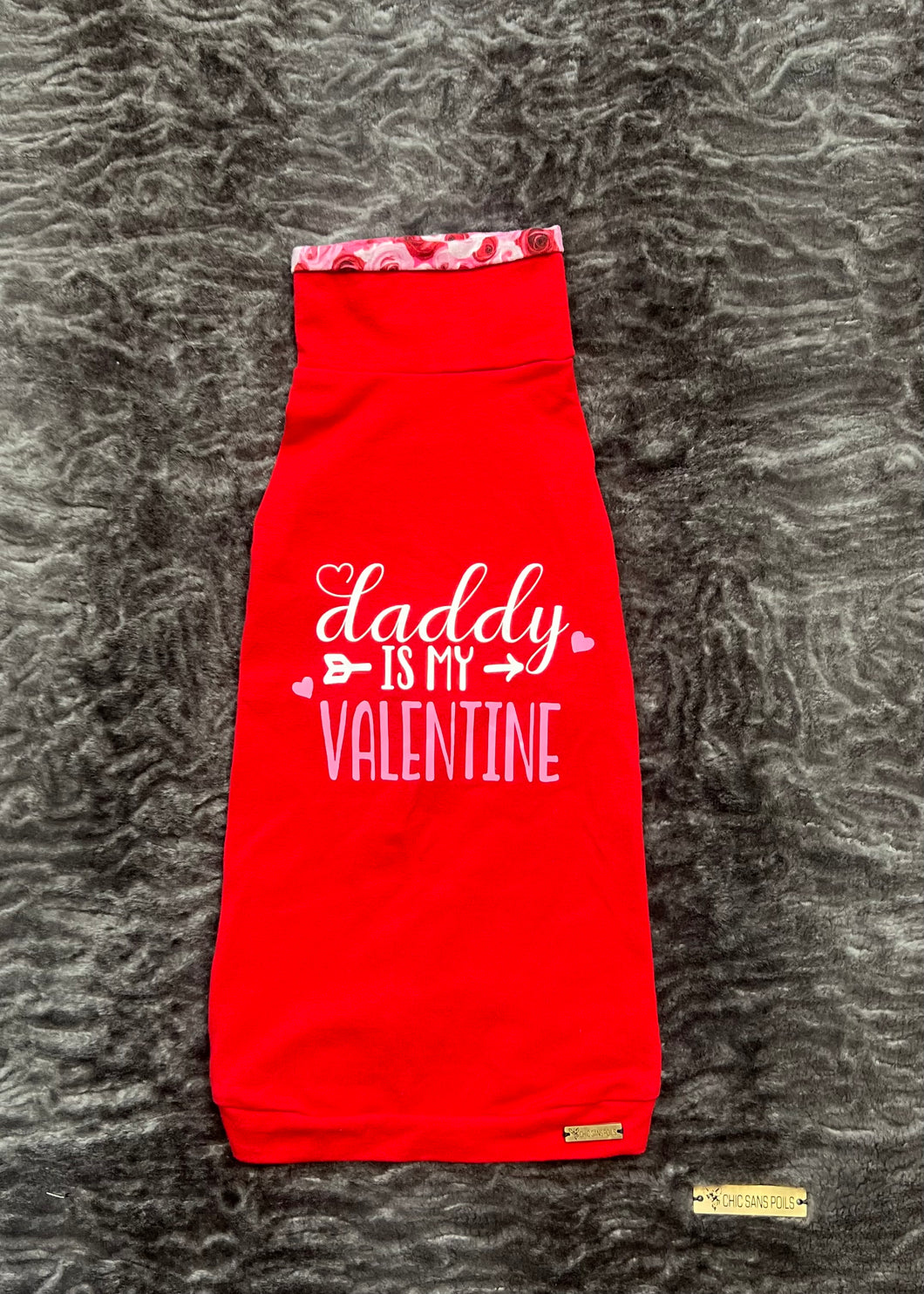 Col roulé manches longues - Daddy is my Valentine