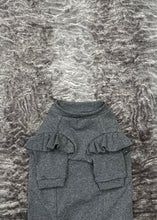 Load image into Gallery viewer, Chandail manches longues RUFFLES - Deer sur fond gris