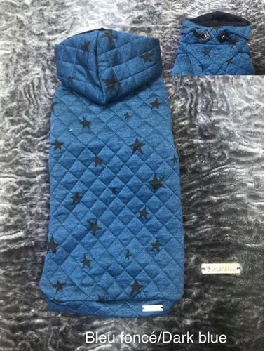 Star quilted - dark blue