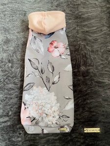 Chandail long à capuche - Douces fleurs & baby pink
