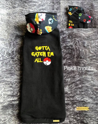 Chandail long à capuche - Poké motifs